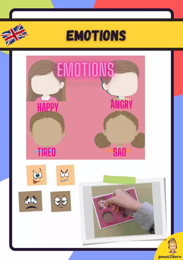 Emotions faces Esercizi - Emotions faces - games2learn - Pagina di copertina