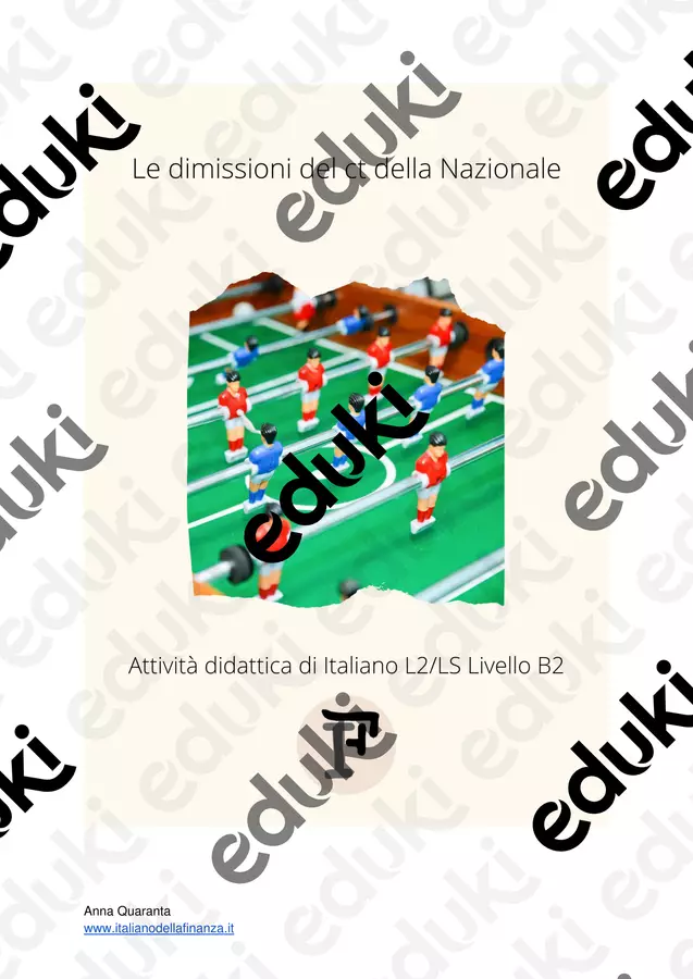 B2_Le dimissioni del ct della Nazionale Piani di lezione - B2_Le dimissioni del ct della Nazionale - girrrl6 - Pagina di copertina