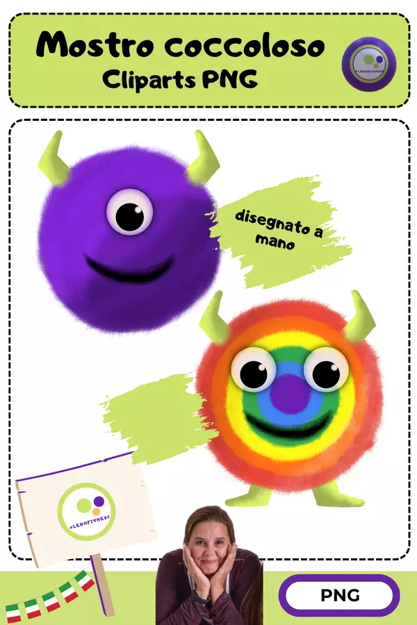 Cliparts mostro coccolone | mostro | disegnato a mano | incluso uso commerciale Clipart / Immagini originali - Cliparts mostro coccolone | mostro | disegnato a mano | incluso uso commerciale - Lernfitness - Pagina di copertina