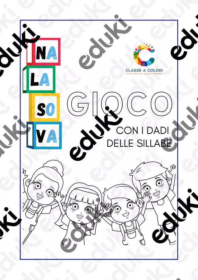 Dadi delle sillabe e gioco Trovo le parole Materiale di supporto/inclusione - Dadi delle sillabe e gioco Trovo le parole - Vita di scuola by BussolaScuola & Classe a Colori - Pagina di copertina