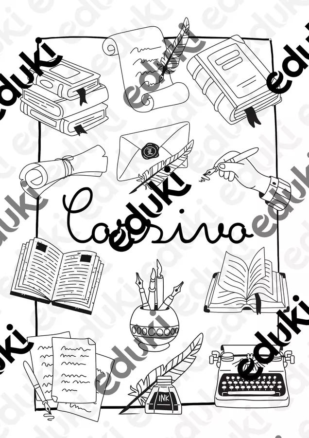 Corsivo Esercizi - Corsivo - Vita di scuola by BussolaScuola & Classe a Colori - Pagina di copertina