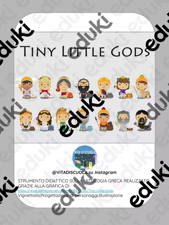 Mitologia greca Flashcard - Mitologia greca - Vita di scuola by BussolaScuola & Classe a Colori - Pagina di copertina