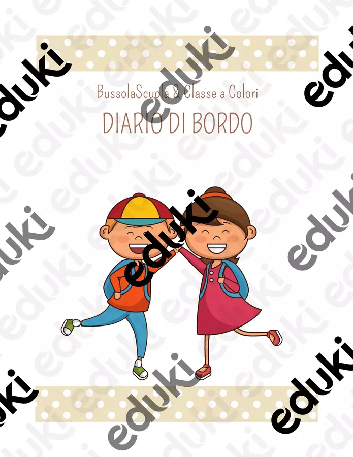 Diario di Bordo Materiale di supporto/inclusione - Diario di Bordo - Vita di scuola by BussolaScuola & Classe a Colori - Pagina di copertina