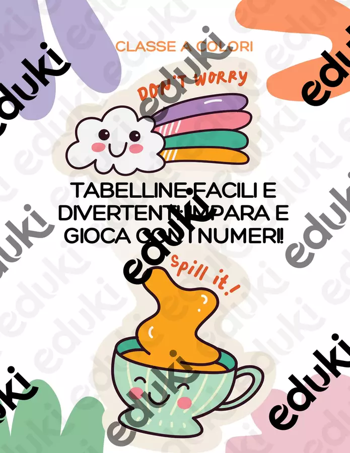 Tabelline Facili e Divertenti: Impara e Gioca con i Numeri! Esercizi - Tabelline Facili e Divertenti: Impara e Gioca con i Numeri! - Vita di scuola by BussolaScuola & Classe a Colori - Pagina di copertina