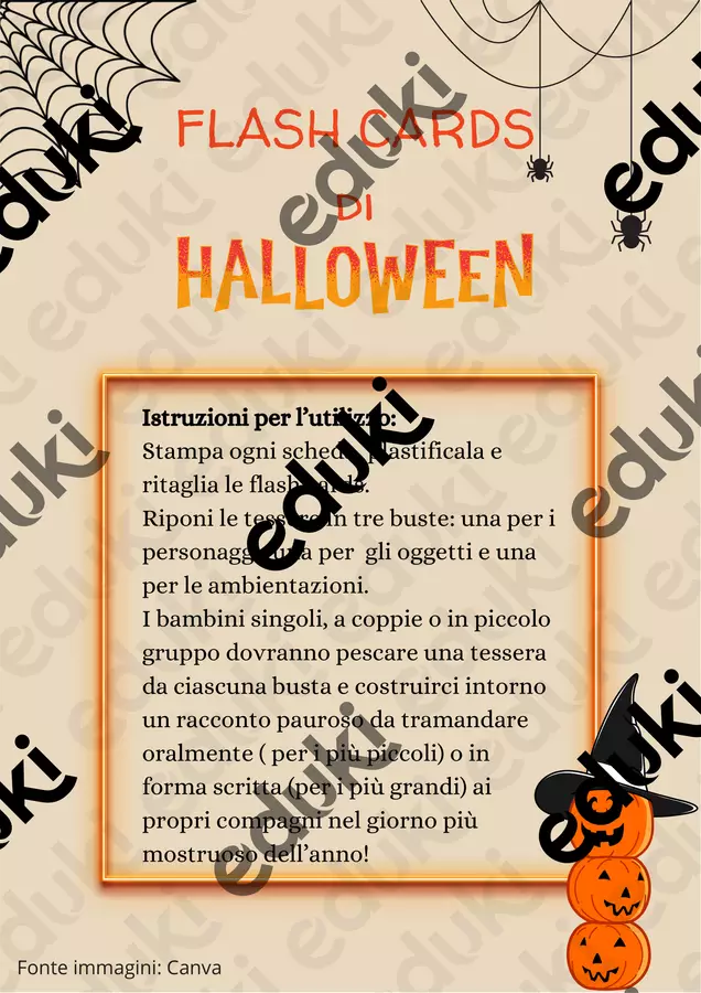 Flash Cards di Halloween Esercizi - Flash Cards di Halloween - Maestra Marty - Pagina di copertina