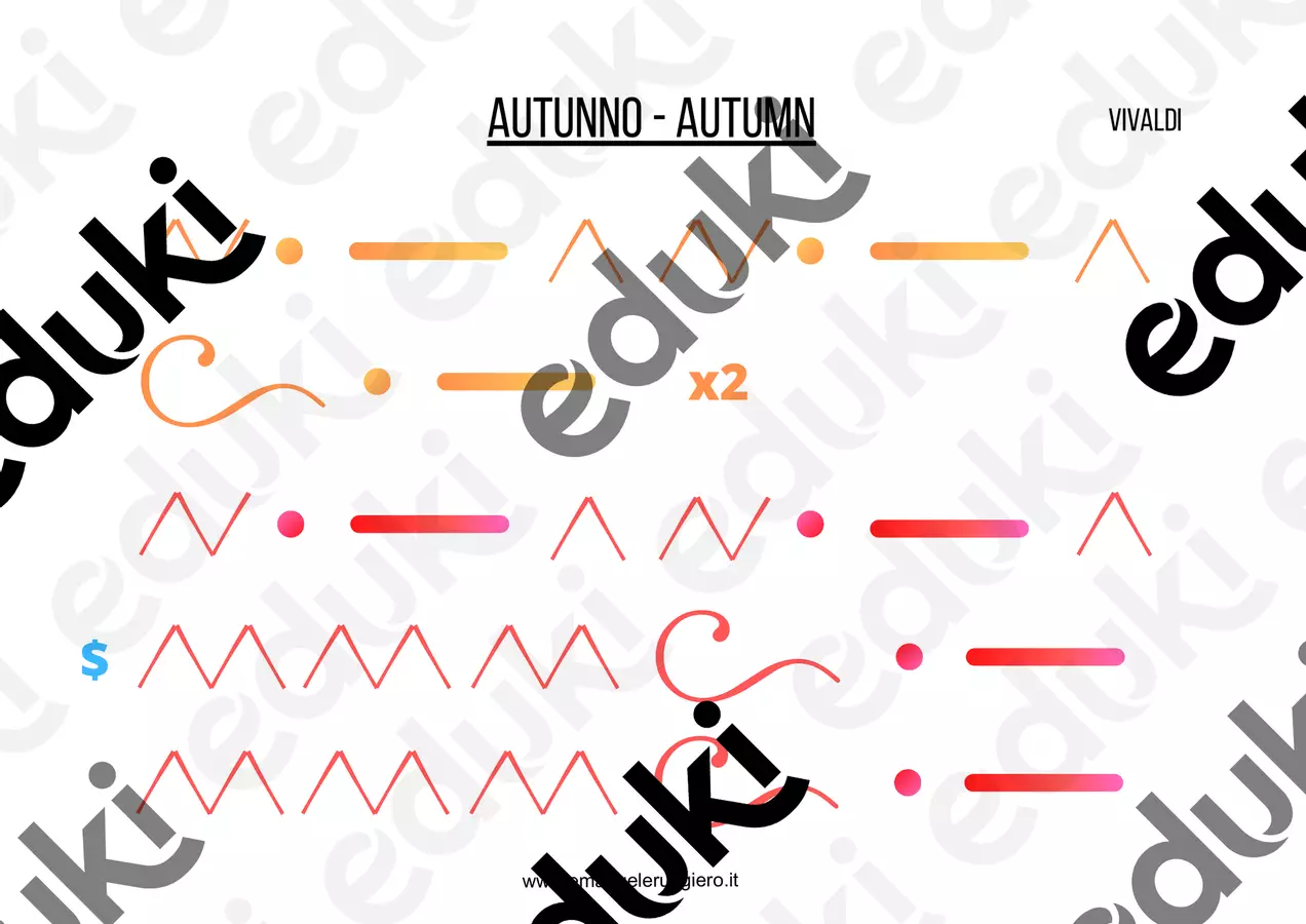 Autunno - Vivaldi - Musicogramma Esercizi - Autunno - Vivaldi - Musicogramma - Emanuele Ruggiero - Music Teacher - Pagina di copertina