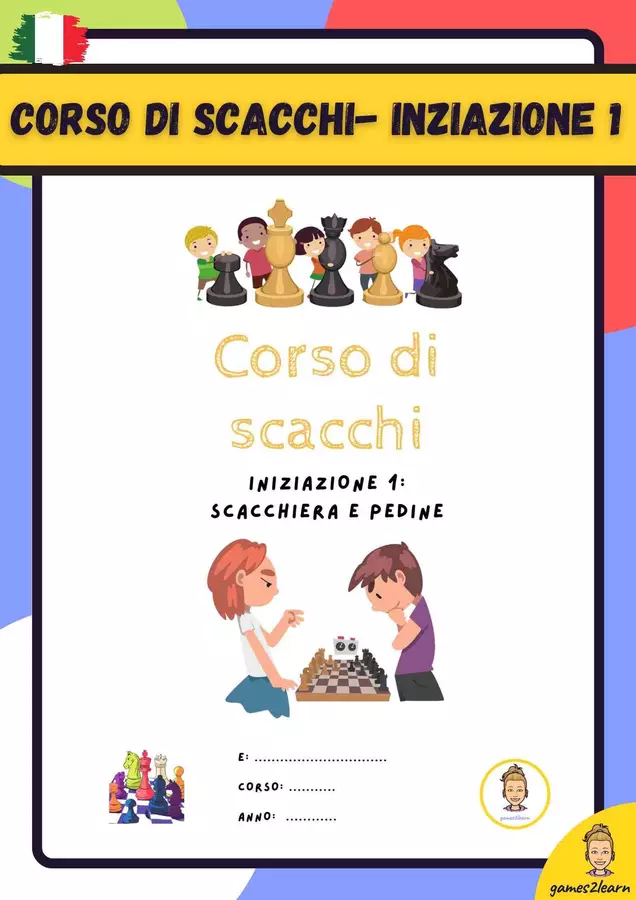 Lezioni di scacchi di livello 1 Esercizi - Lezioni di scacchi di livello 1 - games2learn - Materiali e giochi per l'autunno, Halloween e Natale - Pagina di copertina