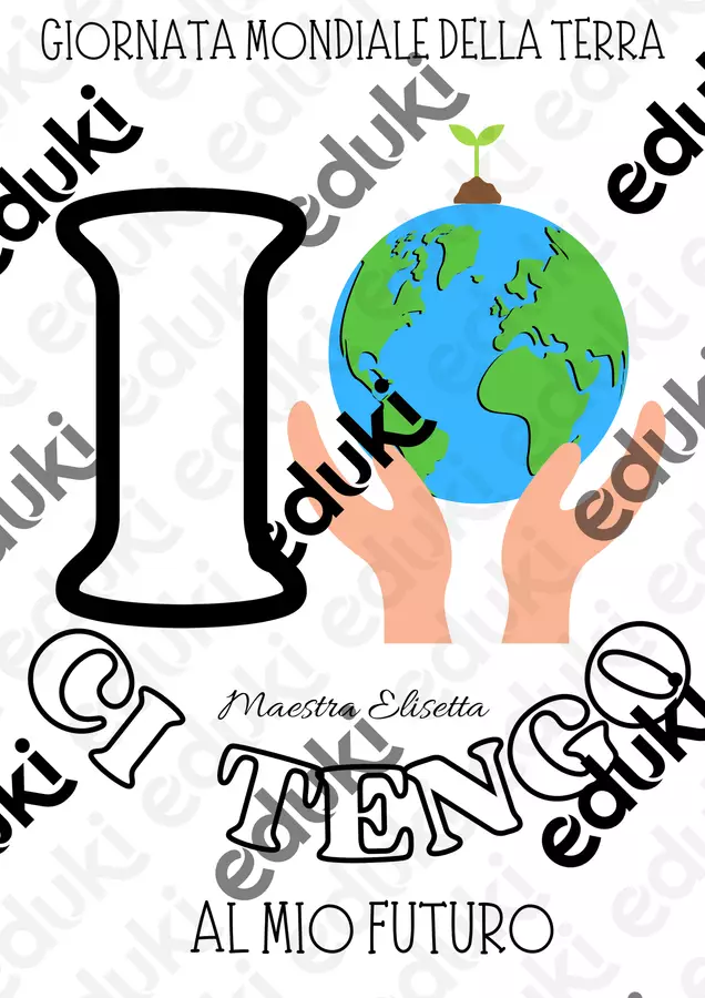 Poster della Giornata della Terra Materiale per pittura e bricolage - Poster della Giornata della Terra - Maestra Elisetta - Pagina di copertina