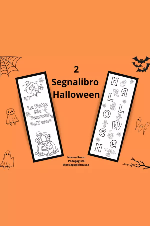 Segnalibro a tema Halloween Altro tipo di materiale - Segnalibro a tema Halloween - Pedagogiaintasca, Norma Russo - Pagina di copertina