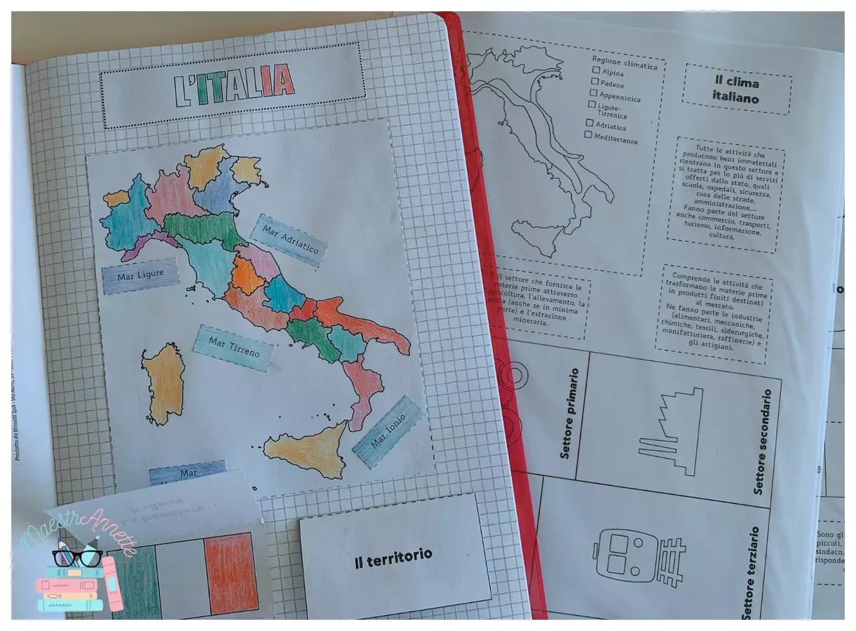 Lapquaderno sull’Italia Materiale di supporto/inclusione - Lapquaderno sull’Italia - MaestrAnnette - Pagina di copertina