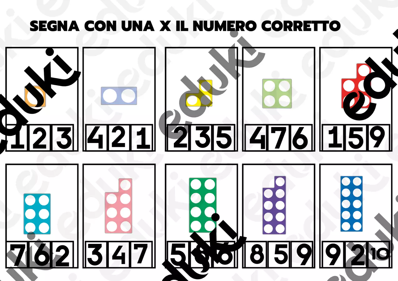 Flashcard numicon Esercizi - Flashcard numicon - Maestra Forty - Pagina di copertina