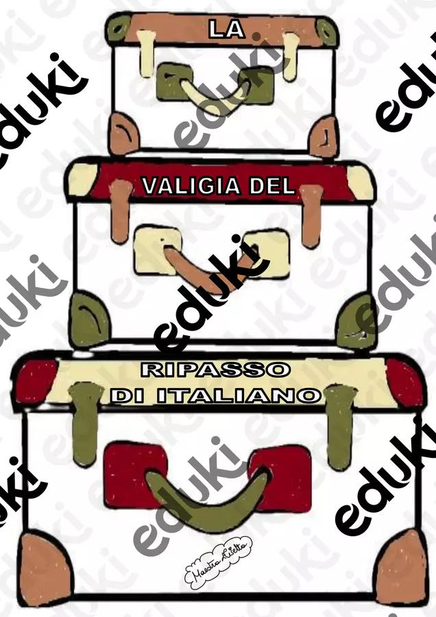 Valigia del ripasso di italiano - Classe 3^ Flashcard - Valigia del ripasso di italiano - Classe 3^ - Maestra Elisetta - Pagina di copertina