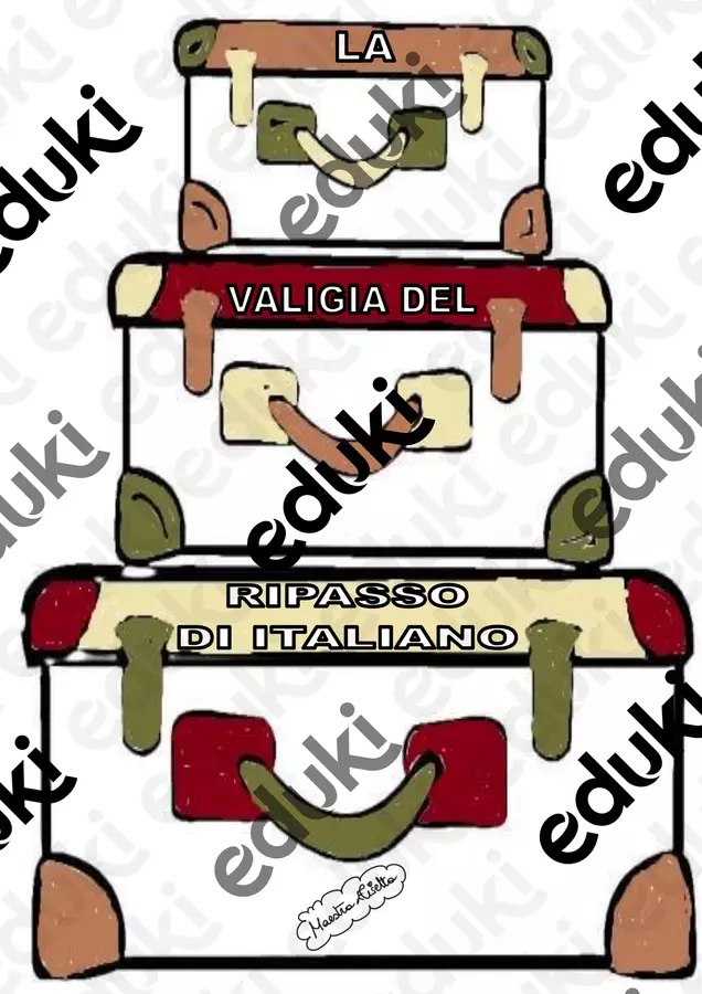 Valigia del ripasso di italiano - Classe 5^ Flashcard - Valigia del ripasso di italiano - Classe 5^ - Maestra Elisetta - Pagina di copertina