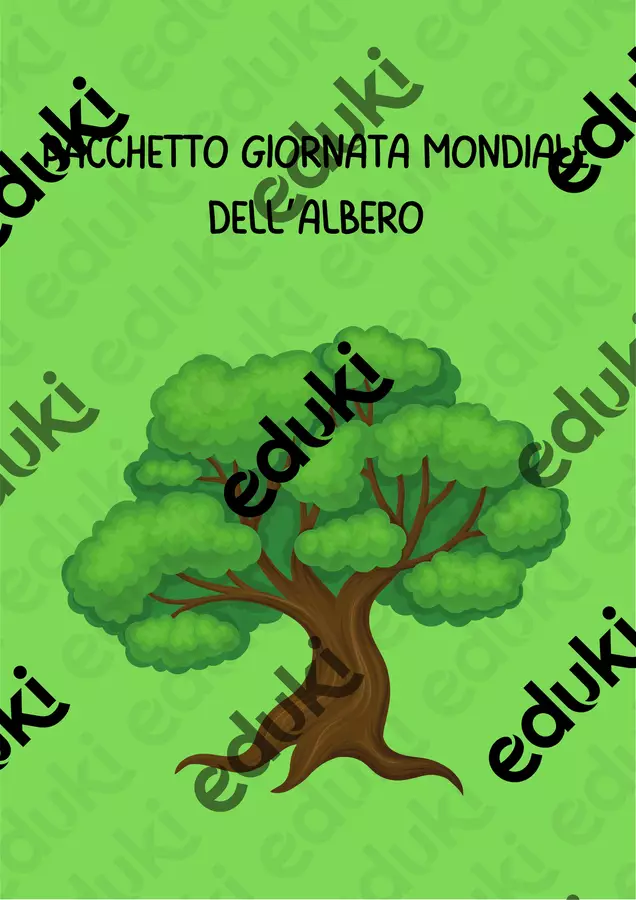 Pacchetto XL Giornata Mondiale dell'Albero Esercizi - Pacchetto XL Giornata Mondiale dell'Albero - Maestra Marty - Pagina di copertina