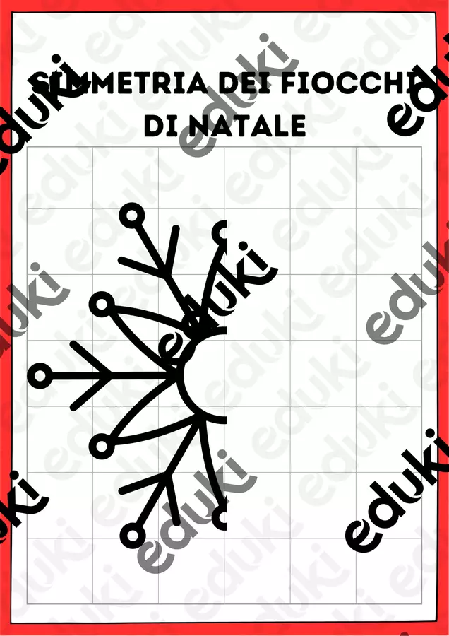 La simmetria dei fiocchi di Natale Esercizi - La simmetria dei fiocchi di Natale - Maestra Marty - Pagina di copertina
