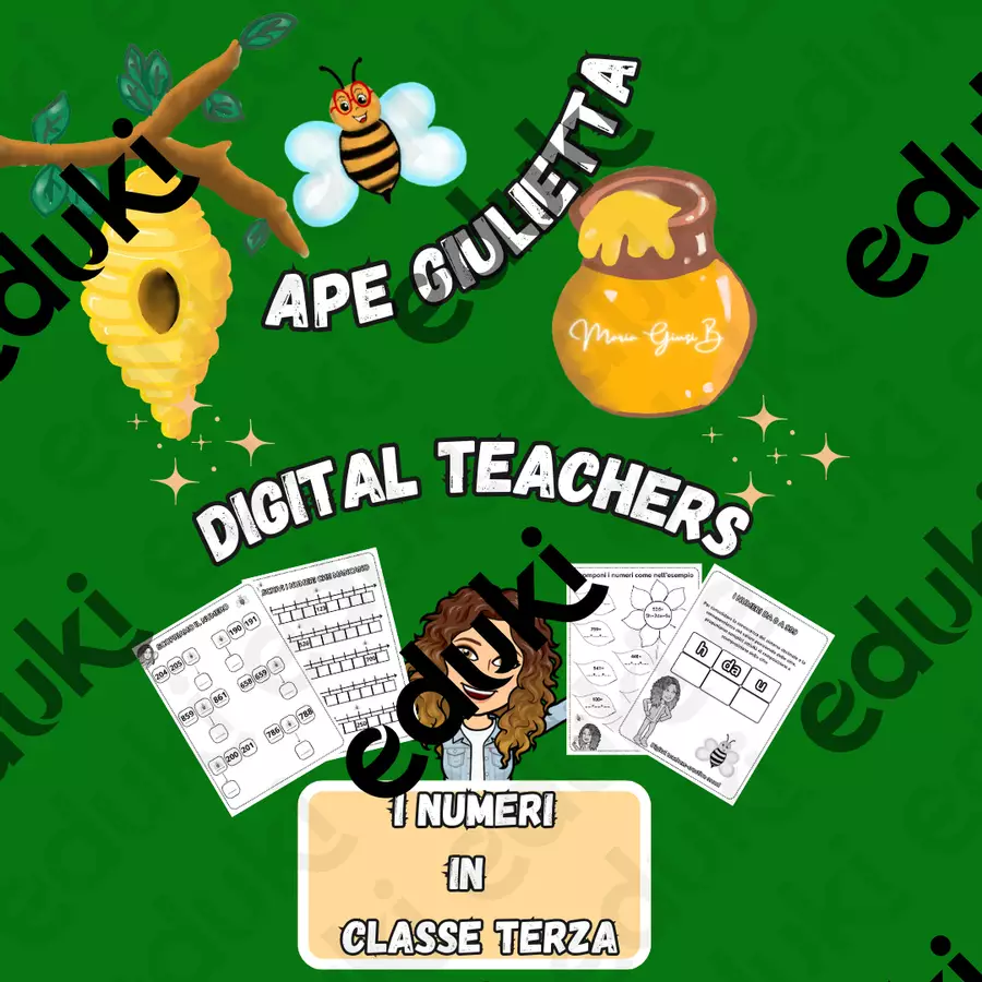 I NUMERI CON APE GIULIETTA IN TERZA Esercizi - I NUMERI CON APE GIULIETTA IN TERZA - Digital teachers-creative mood - Pagina di copertina