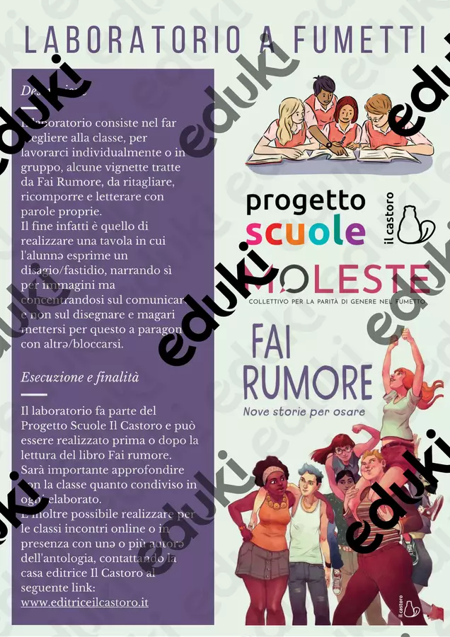 Fai Rumore: lab a fumetti contro la violenza di genere Altro tipo di materiale - Fai Rumore: lab a fumetti contro la violenza di genere - MOLESTE - Pagina di copertina