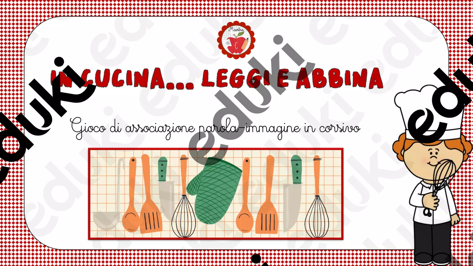 In cucina... leggi e abbina Esercizi - In cucina... leggi e abbina - _MaestraC_ - Pagina di copertina