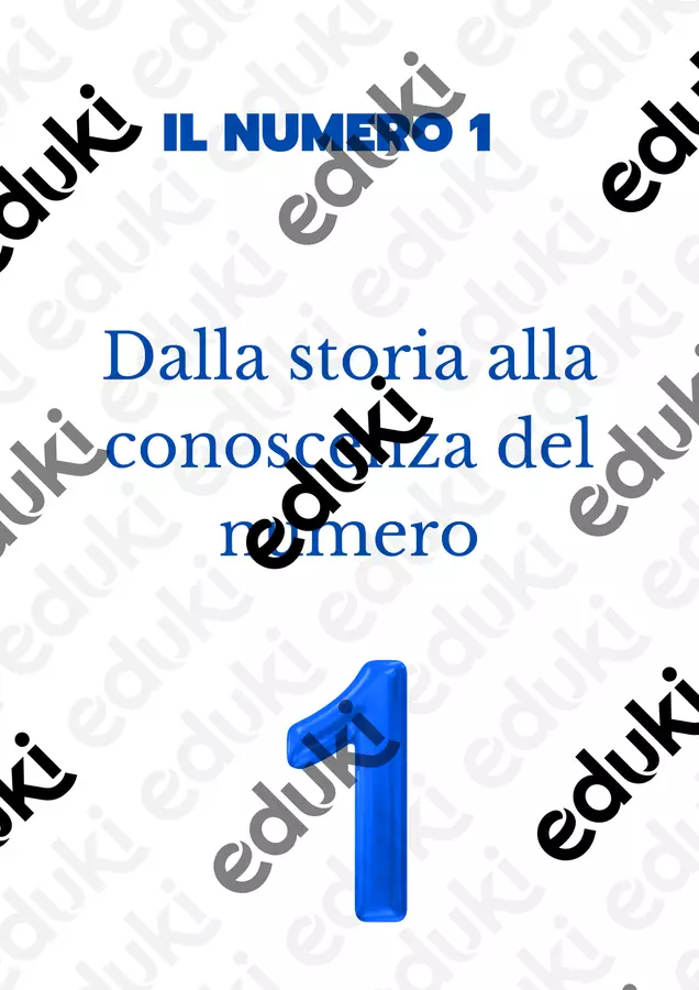 IL NUMERO 1 storia e attivita Esercizi - IL NUMERO 1 storia e attivita - Maestra Forty - Pagina di copertina