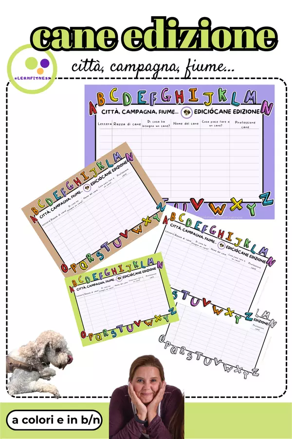 Edizione per cani: Scattegories | Tutti Frutti | Basta Game Esercizi - Edizione per cani: Scattegories | Tutti Frutti | Basta Game - Lernfitness - Pagina di copertina