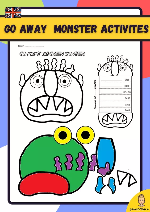 Go away monster Activities in Inglese Esercizi - Go away monster Activities in Inglese - games2learn - Pagina di copertina