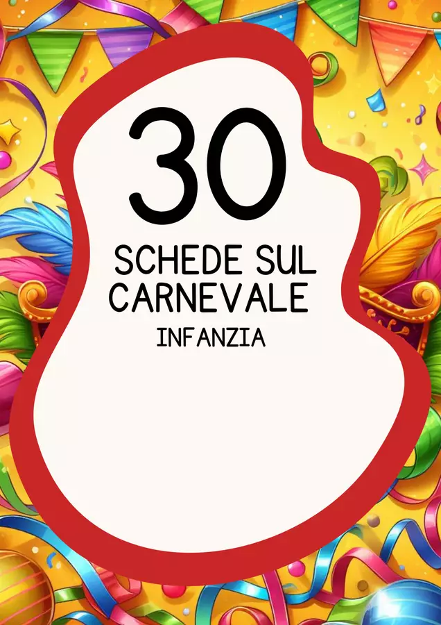 Schede didattiche carnevale scuola dell'infanzia Esercizi - Schede didattiche carnevale scuola dell'infanzia - MilleLibriPerBambini - Pagina di copertina