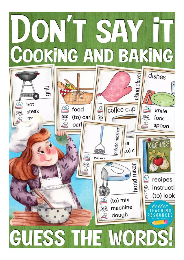 cooking and baking food - English game gioco inglese Materiale interattivo - cooking and baking food - English game gioco inglese - Better Teaching Resources - Pagina di copertina