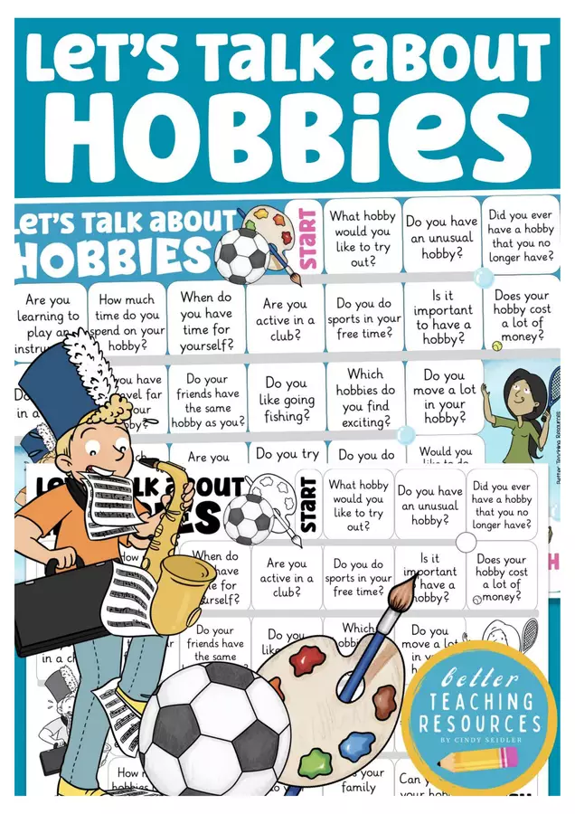 hobbies English speaking game gioco inglese Esercizi - hobbies English speaking game gioco inglese - Better Teaching Resources - Pagina di copertina