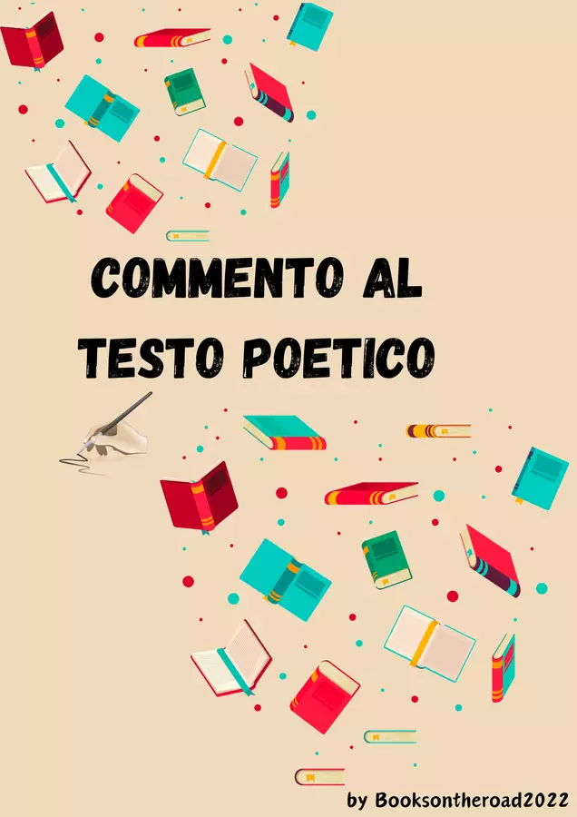COMMENTO AL TESTO POETICO Schede informative - COMMENTO AL TESTO POETICO - Booksontheroad2022 - Pagina di copertina