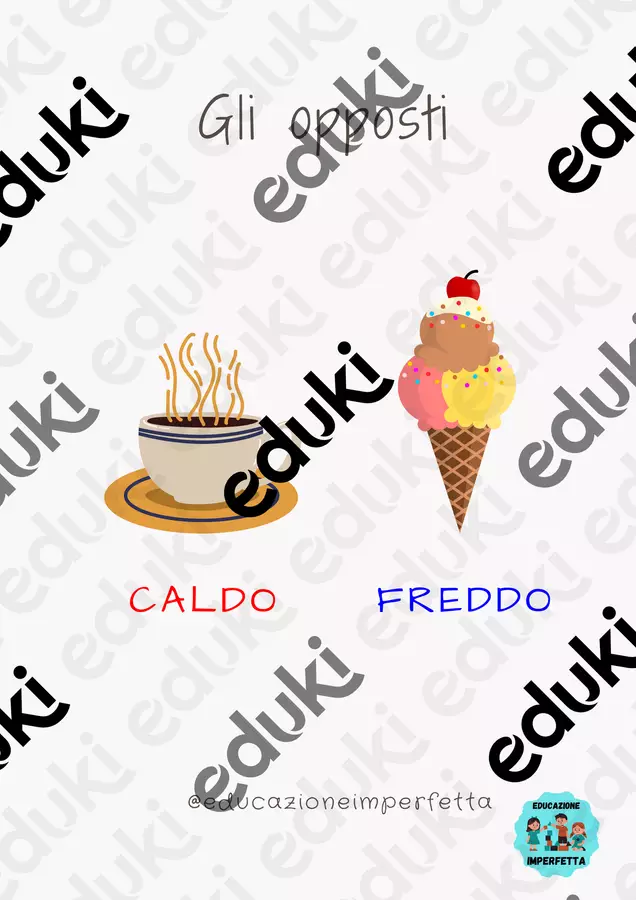 Caldo e freddo educazioneimperfetta Flashcard - Caldo e freddo educazioneimperfetta - educazioneimperfetta - Pagina di copertina