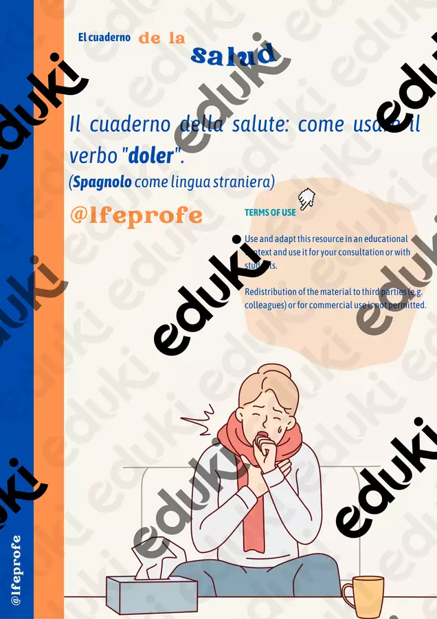 El cuaderno de la salud - Il libretto sanitario in spagnolo Materiale di supporto/inclusione - El cuaderno de la salud - Il libretto sanitario in spagnolo - Profe Lfe - Pagina di copertina