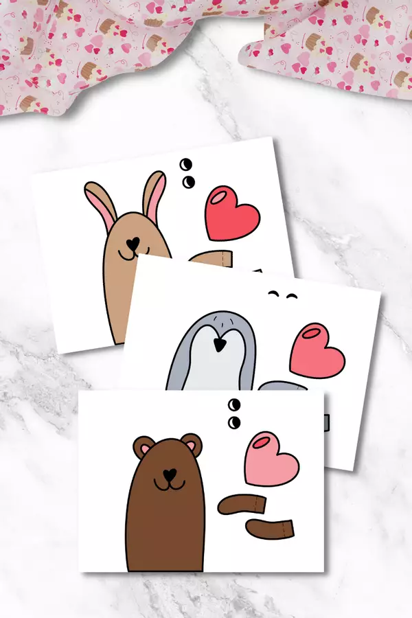 Lavoretti di san valentino - animali con cuore Altro tipo di materiale - Lavoretti di san valentino - animali con cuore - MilleLibriPerBambini - Pagina di copertina