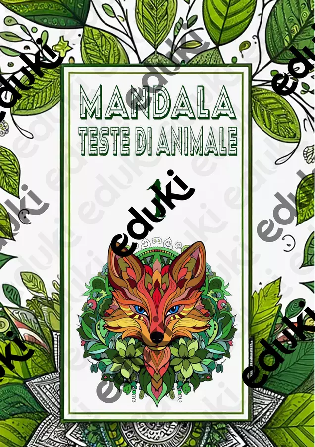 Mandala - Teste di animale 1 Materiale per pittura e bricolage - Mandala - Teste di animale 1 - TigerTeacher - Pagina di copertina