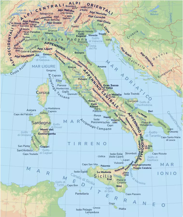 GEOGRAFIA - Italia fisica Materiale di supporto/inclusione - GEOGRAFIA - Italia fisica - EducatriceDeb - Pagina di copertina