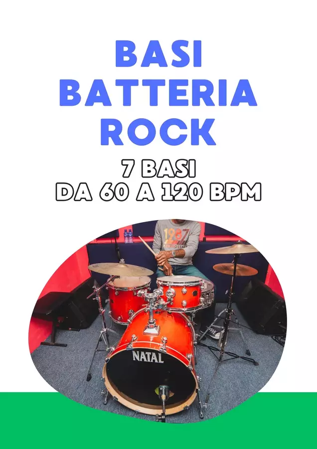 Basi BATTERIA Rock - Da 60 a 120 BPM Audio - Basi BATTERIA Rock - Da 60 a 120 BPM - Emanuele Ruggiero - Music Teacher - Pagina di copertina