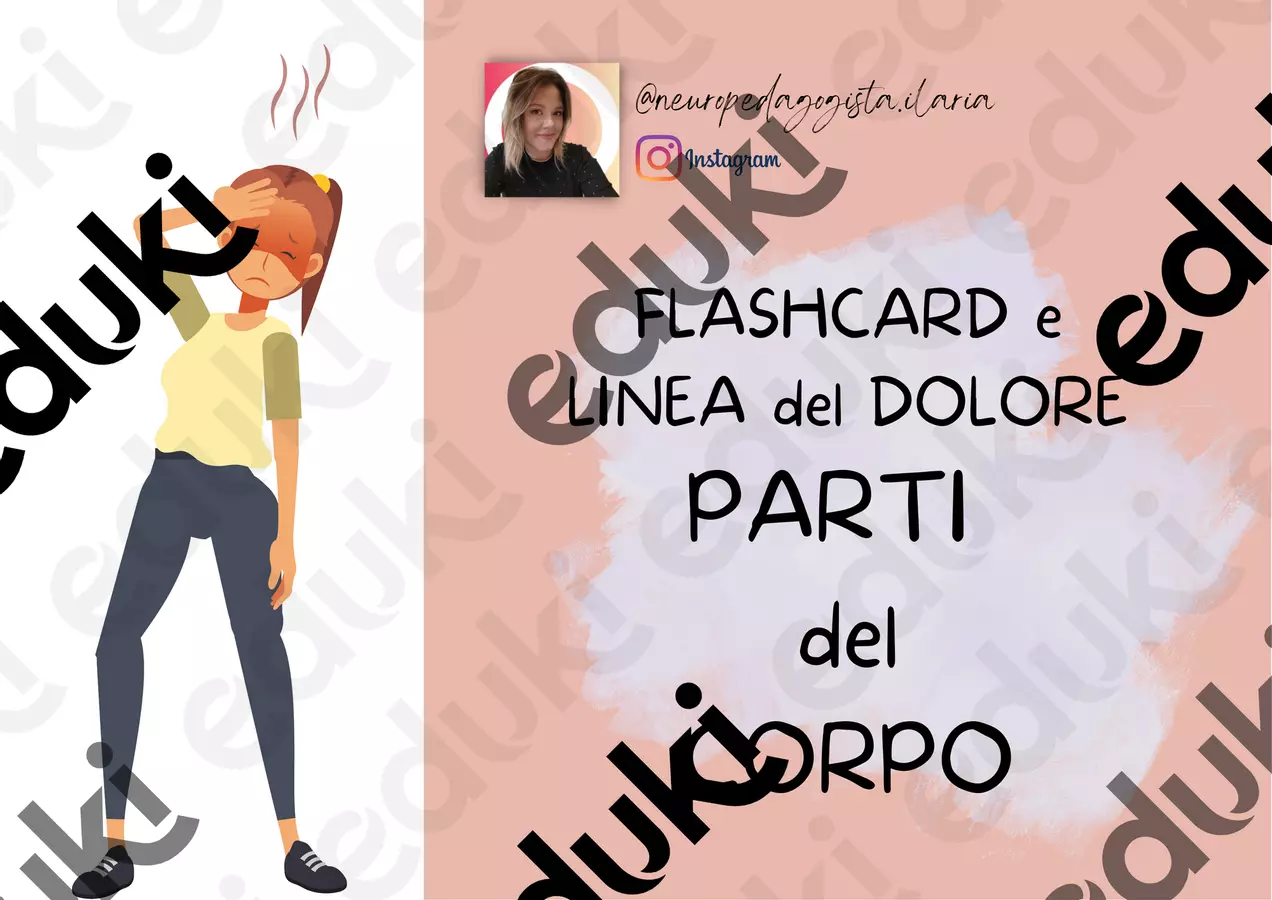 Flashcard: Parti del corpo + Scala del dolore Flashcard - Flashcard: Parti del corpo + Scala del dolore - Ilaria Rudari | Neuropedagogista - Pagina di copertina