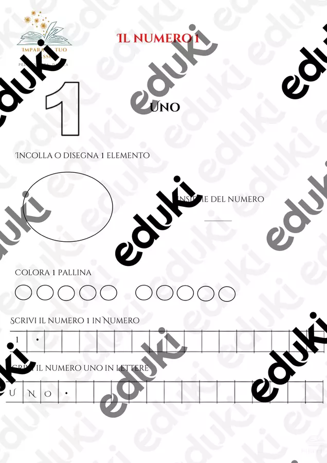 Il numero 1_impara al tuo passo Esercizi - Il numero 1_impara al tuo passo - Impara al tuo passo - Pagina di copertina