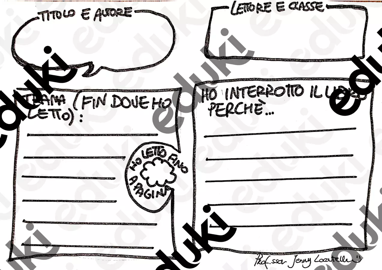 Scheda libro: graphic organizer Altro tipo di materiale - Scheda libro: graphic organizer - Lost in teaching - Pagina di copertina