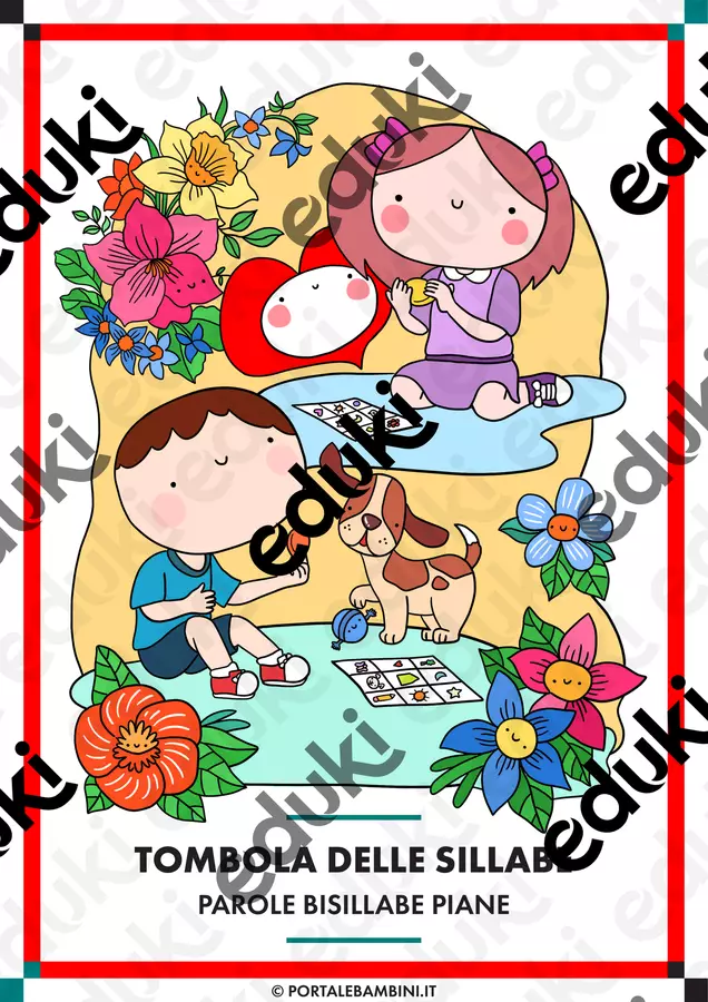 Tombola delle Sillabe - Gioco didattico Esercizi - Tombola delle Sillabe - Gioco didattico - Cuorfolletto Creative Shop - Pagina di copertina