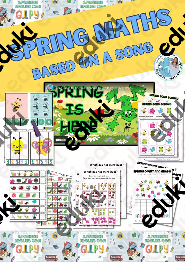 Spring maths based on a song Giochi - Spring maths based on a song - aprende_ingles_con_gulpy - Pagina di copertina