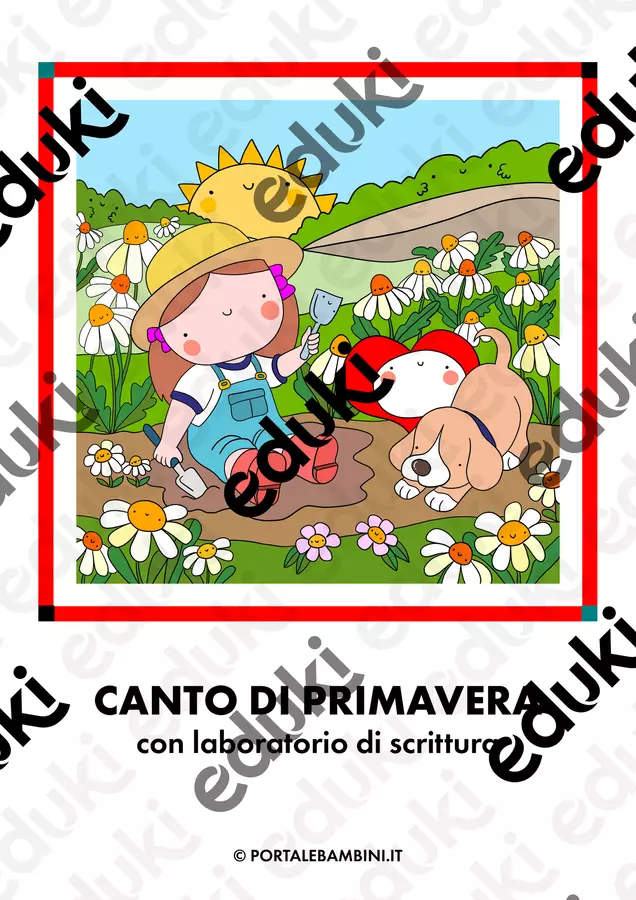 Canto di primavera - Racconto illustrato + Laboratorio di scrittura Presentazioni / Lavagne - Canto di primavera - Racconto illustrato + Laboratorio di scrittura - Cuorfolletto Creative Shop - Pagina di copertina