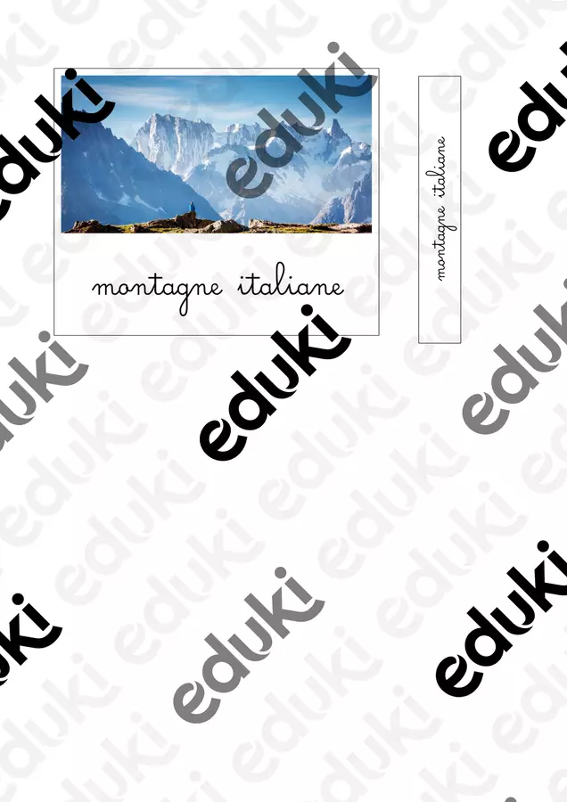 Nomenclatura Montessori - Le montagne italiane Flashcard - Nomenclatura Montessori - Le montagne italiane - IL FILO APS - Pagina di copertina