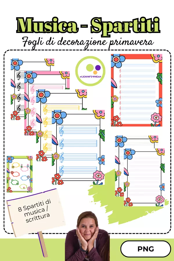 Musica | Spartiti | Fogli di decorazione | Primavera Materiale di supporto/inclusione - Musica | Spartiti | Fogli di decorazione | Primavera - Lernfitness - Pagina di copertina