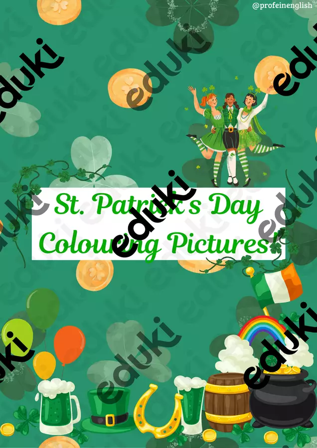 Disegni per il Giorno di San Patrizio! Materiale per pittura e bricolage - Disegni per il Giorno di San Patrizio! - Profe in English - Pagina di copertina