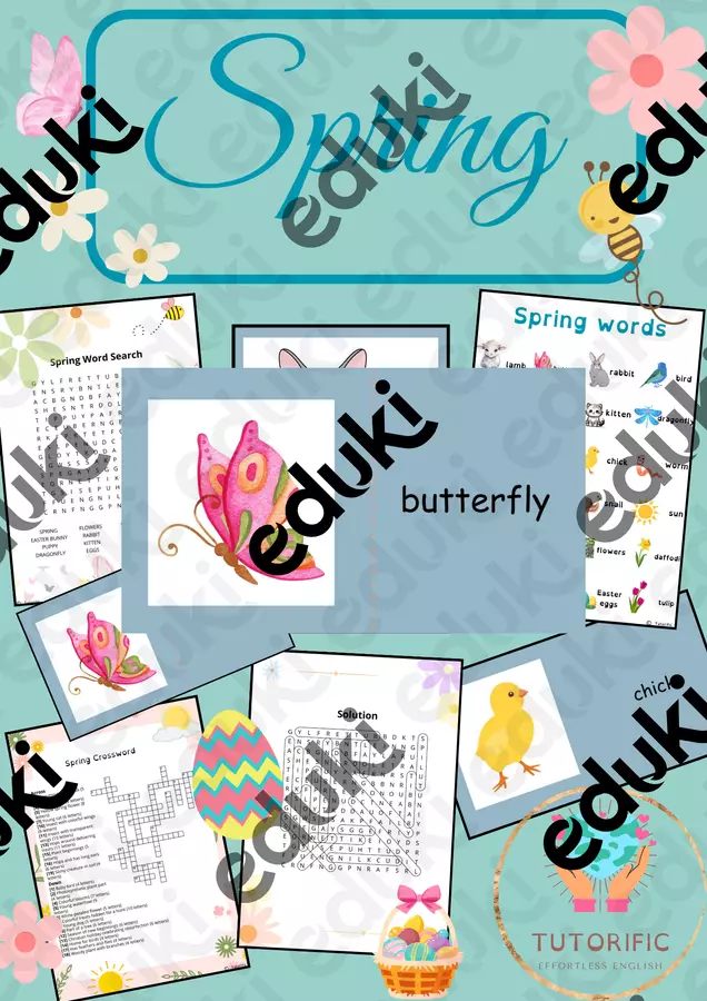 Spring Material Bundle - Pacchetto di materiale primaverile. Flashcard - Spring Material Bundle - Pacchetto di materiale primaverile. - Tutorific - Pagina di copertina