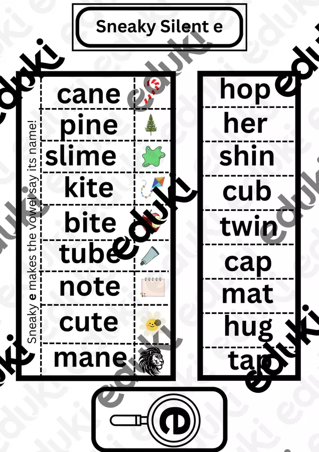 Silent e- English game-interactive notebook Materiale interattivo - Silent e- English game-interactive notebook - Ministry of English - Pagina di copertina