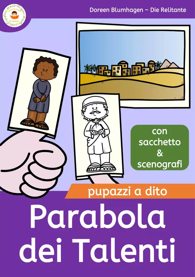 Parabola dei talenti - Pupazzi a dito delle storie bibliche Materiale per pittura e bricolage - Parabola dei talenti - Pupazzi a dito delle storie bibliche - DieRelitante - Pagina di copertina