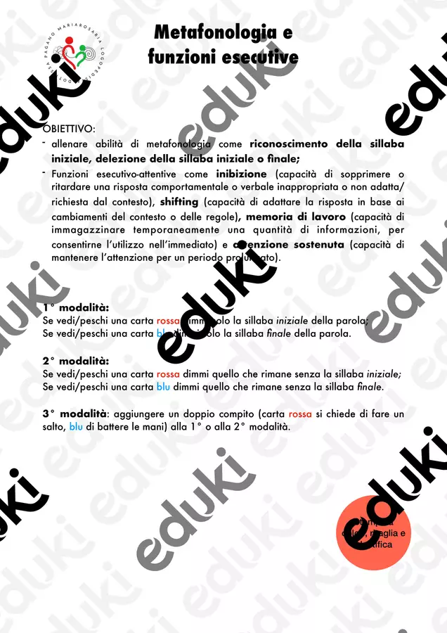 Raccolta di materiali Esercizi - Raccolta di materiali - logopedistapag - Pagina di copertina