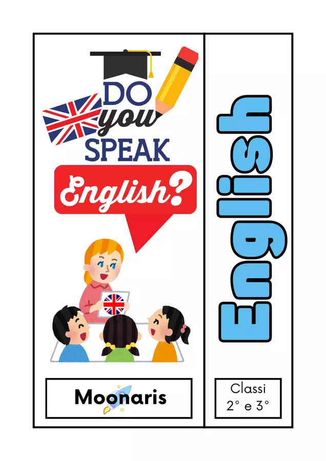 Attività d'inglese/English - Moonaris Esercizi - Attività d'inglese/English - Moonaris - Moonaris - Maestre Spaziali 🚀 - Pagina di copertina