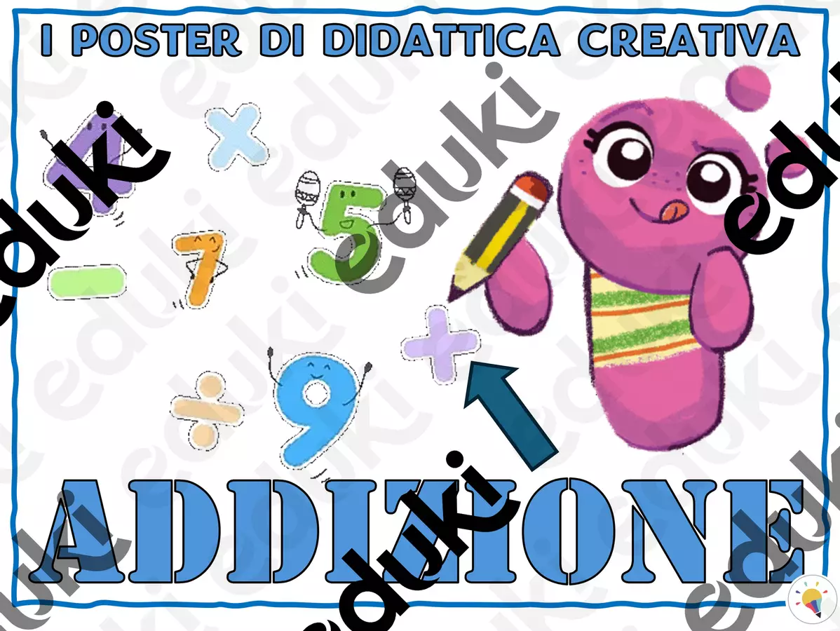 Poster - L'addizione Schede informative - Poster - L'addizione - Didattica Creativa - Pagina di copertina